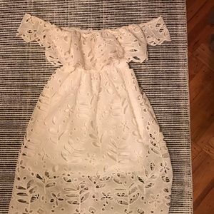 White Fox Off Shoulder Dress